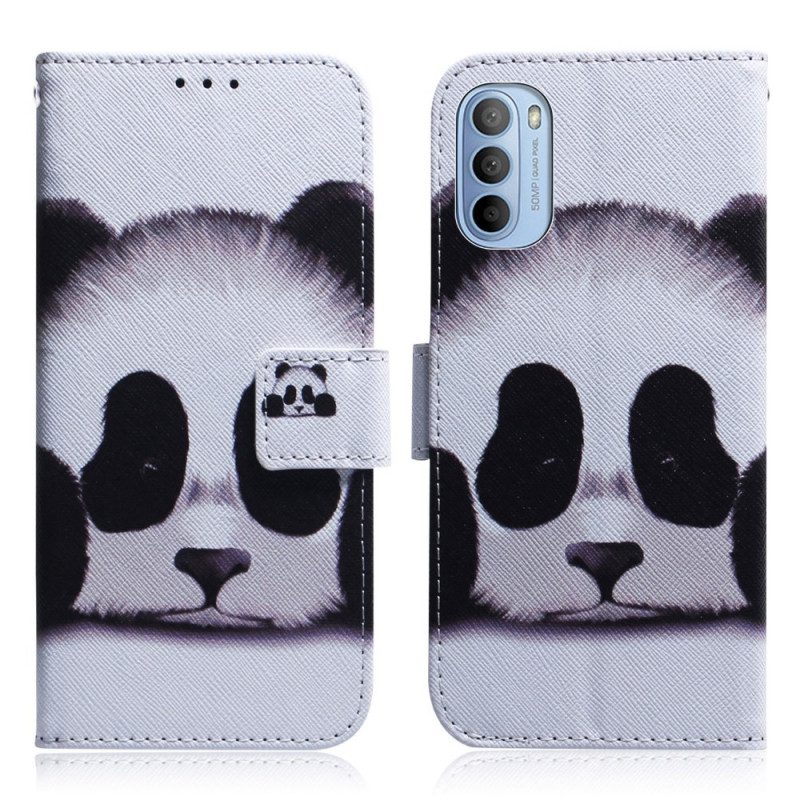 Custodia in pelle Moto G41 / G31 Faccia Da Panda