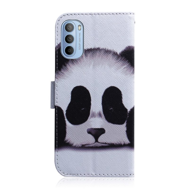 Custodia in pelle Moto G41 / G31 Faccia Da Panda