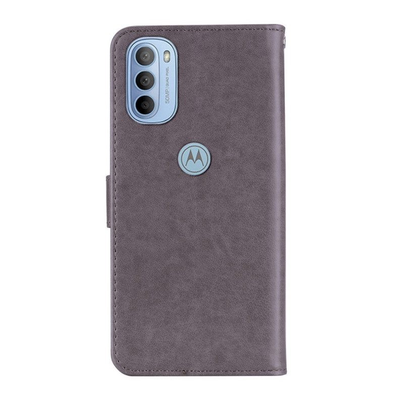 Custodia in pelle Moto G41 / G31 Gufo Mandala