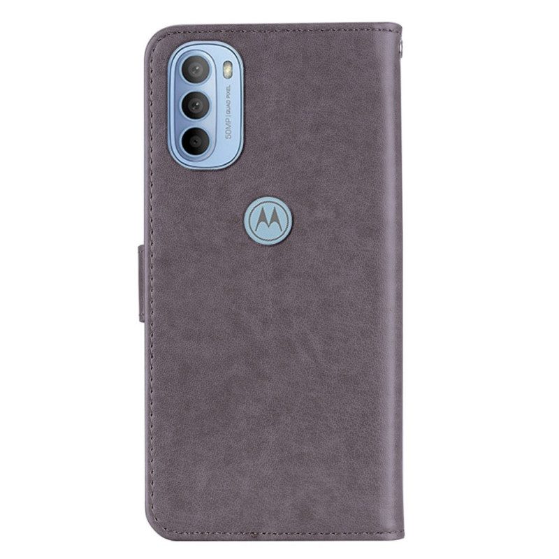 Custodia in pelle Moto G41 / G31 Mandala E Fascino Del Gufo