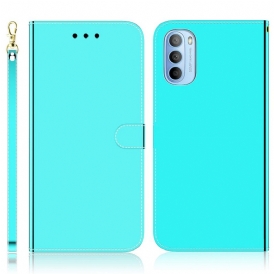 Folio Cover Moto G41 / G31 Copri Specchietto In Ecopelle