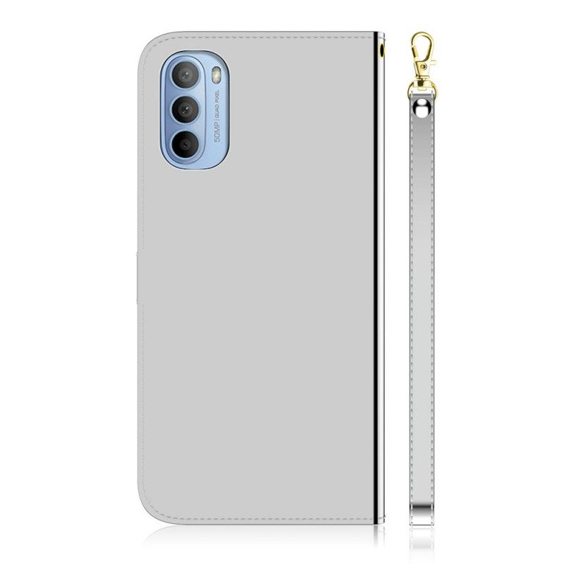 Folio Cover Moto G41 / G31 Copri Specchietto In Ecopelle