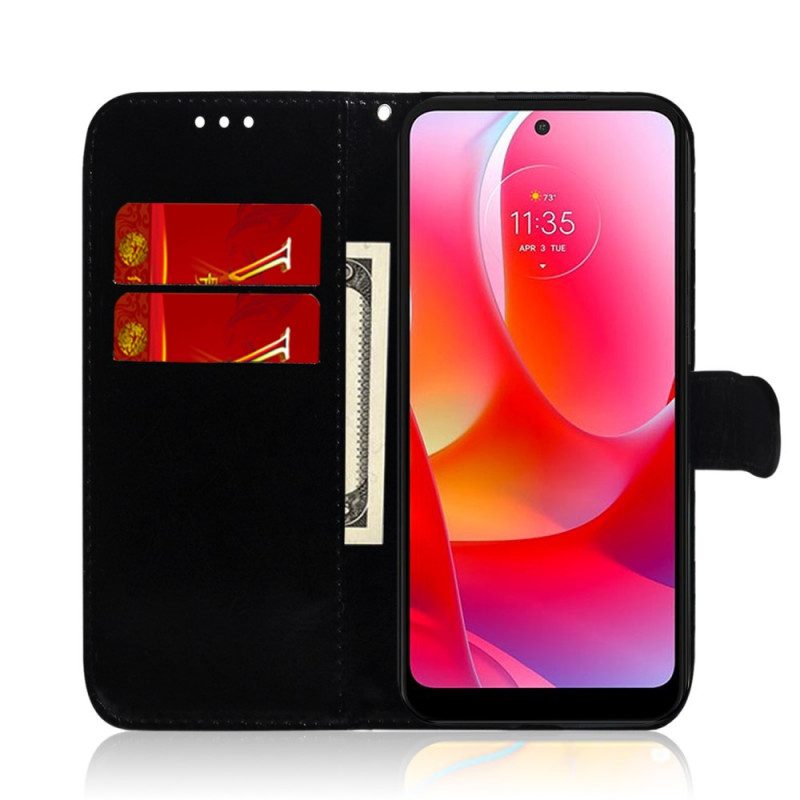 Folio Cover Moto G41 / G31 Copri Specchietto In Ecopelle