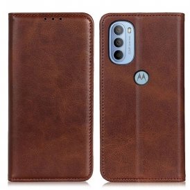 Folio Cover Moto G41 / G31 Custodia in pelle Pelle Crosta Litchi