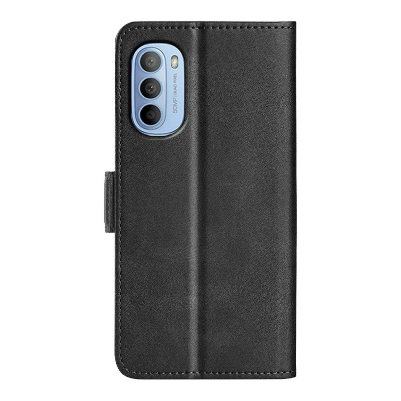 Folio Cover Moto G41 / G31 Custodia in pelle Doppio Lembo