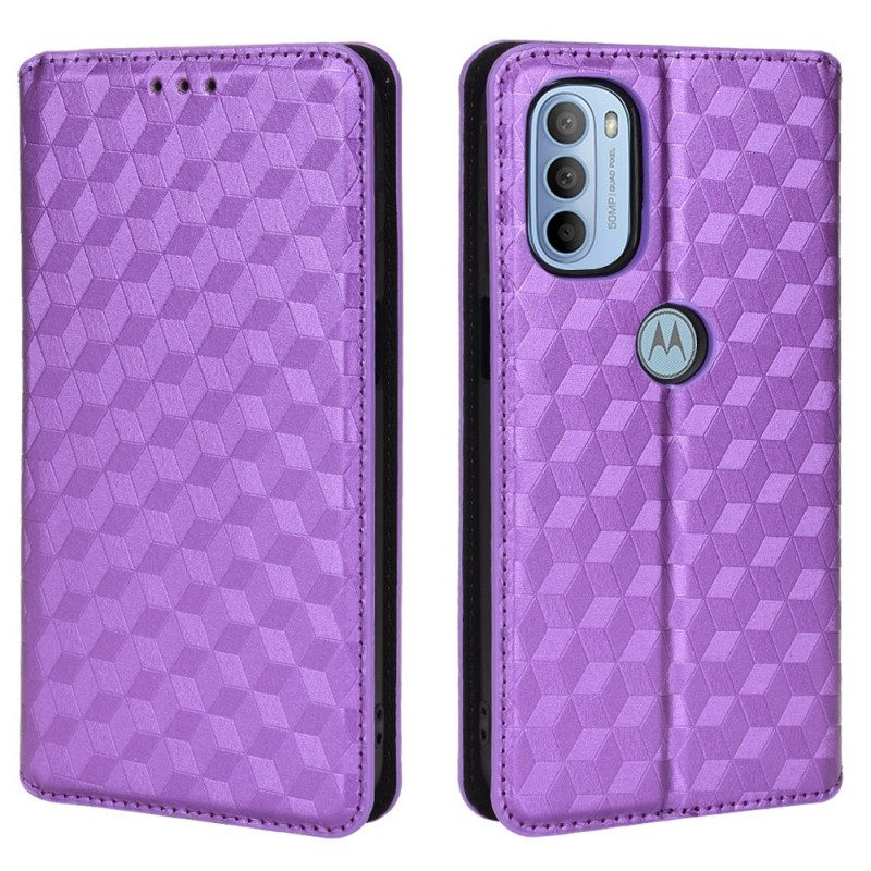 Folio Cover Moto G41 / G31 Custodia in pelle Effetto Pelle Diamante