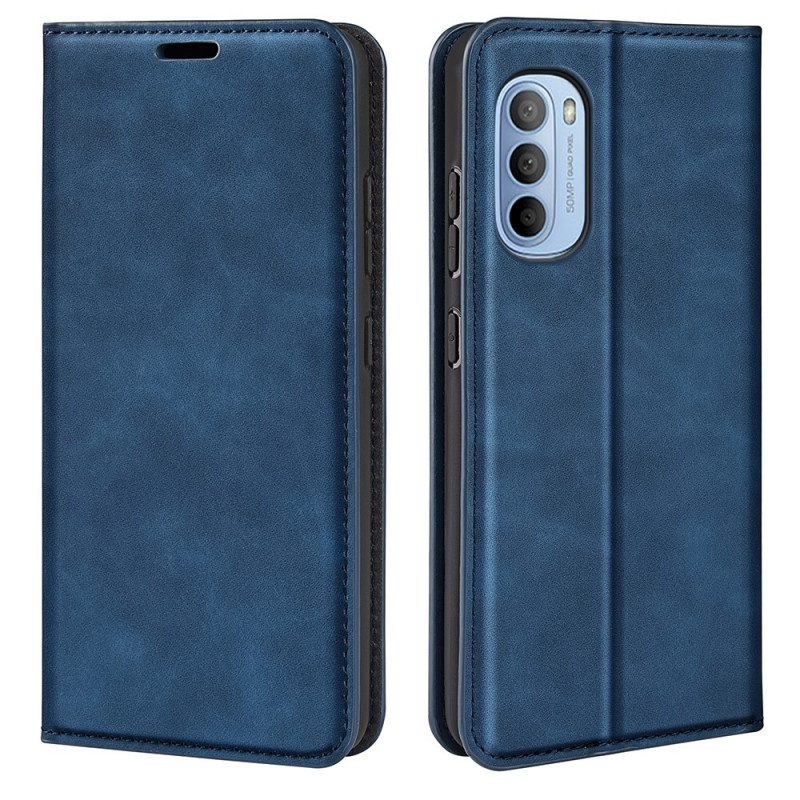 Folio Cover Moto G41 / G31 Custodia in pelle Effetto Pelle Morbida Seta