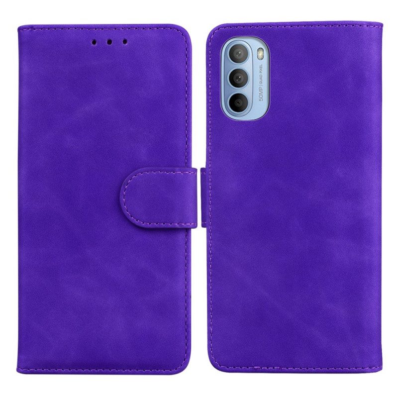 Folio Cover Moto G41 / G31 Effetto Pelle Monocromatica