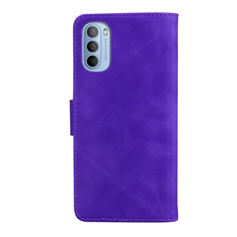 Folio Cover Moto G41 / G31 Effetto Pelle Monocromatica