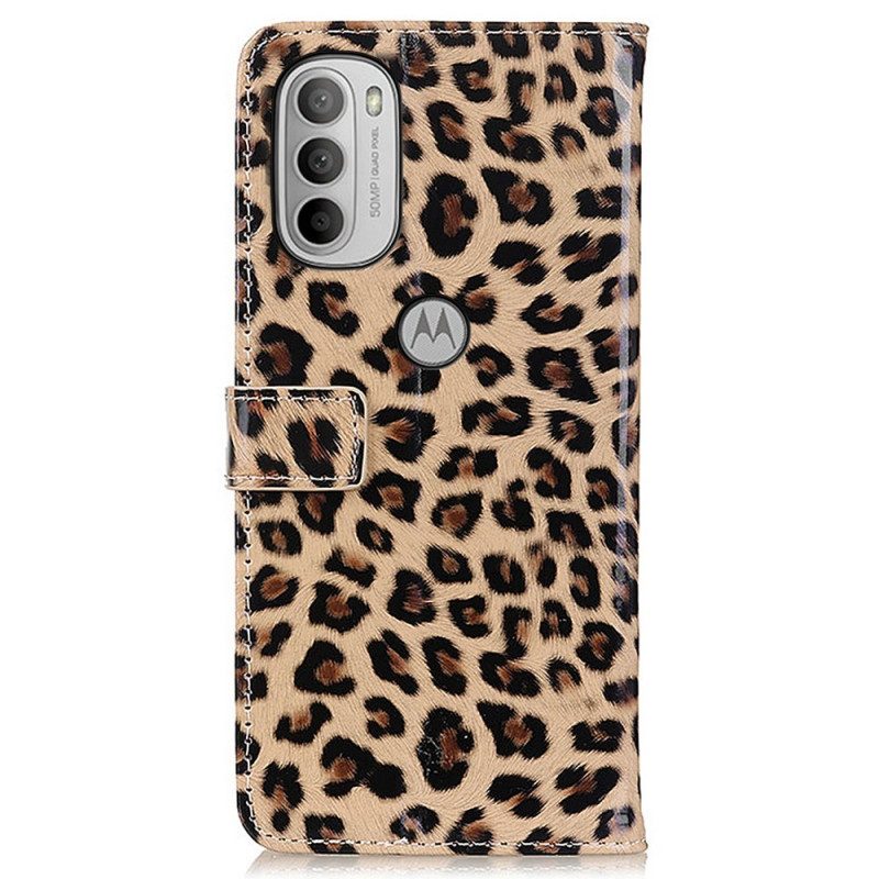 Folio Cover Moto G41 / G31 Leopardo Semplice