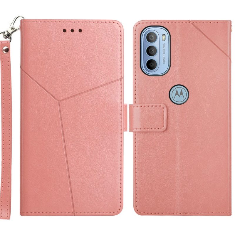 Folio Cover Moto G41 / G31 Stile Pelle Geo Y Design