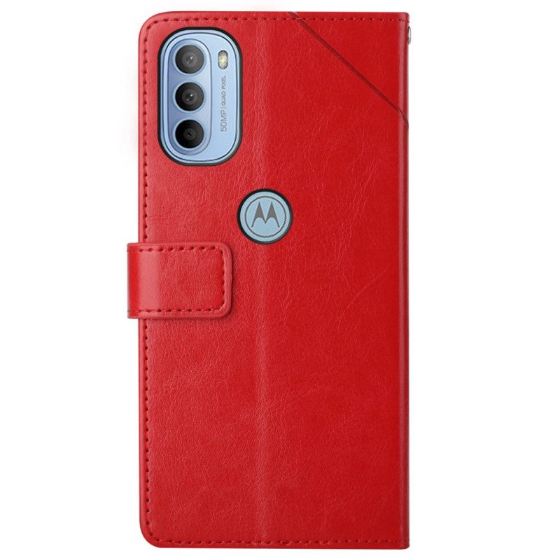 Folio Cover Moto G41 / G31 Stile Pelle Geo Y Design