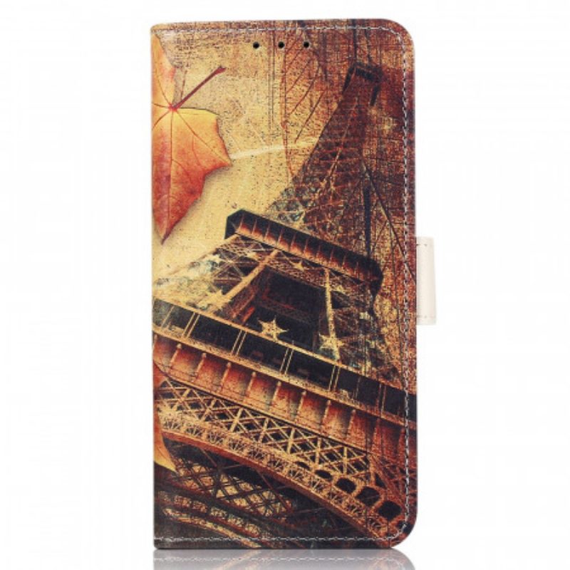 Folio Cover Moto G41 / G31 Torre Eiffel In Autunno