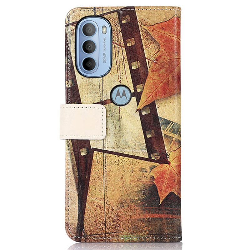 Folio Cover Moto G41 / G31 Torre Eiffel In Autunno