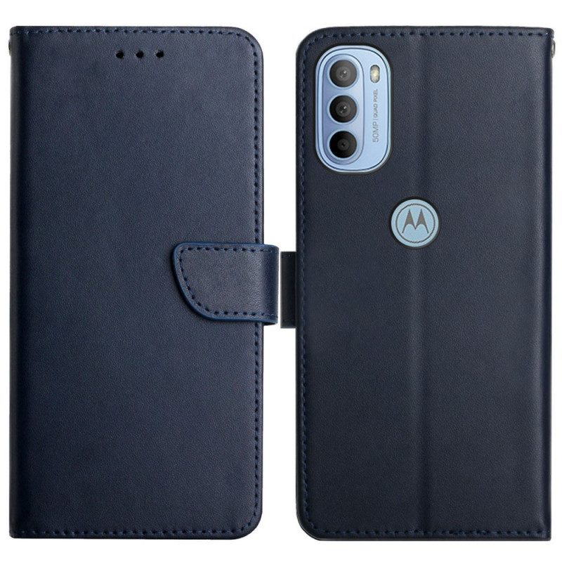 Folio Cover Moto G41 / G31 Vera Pelle Nappa