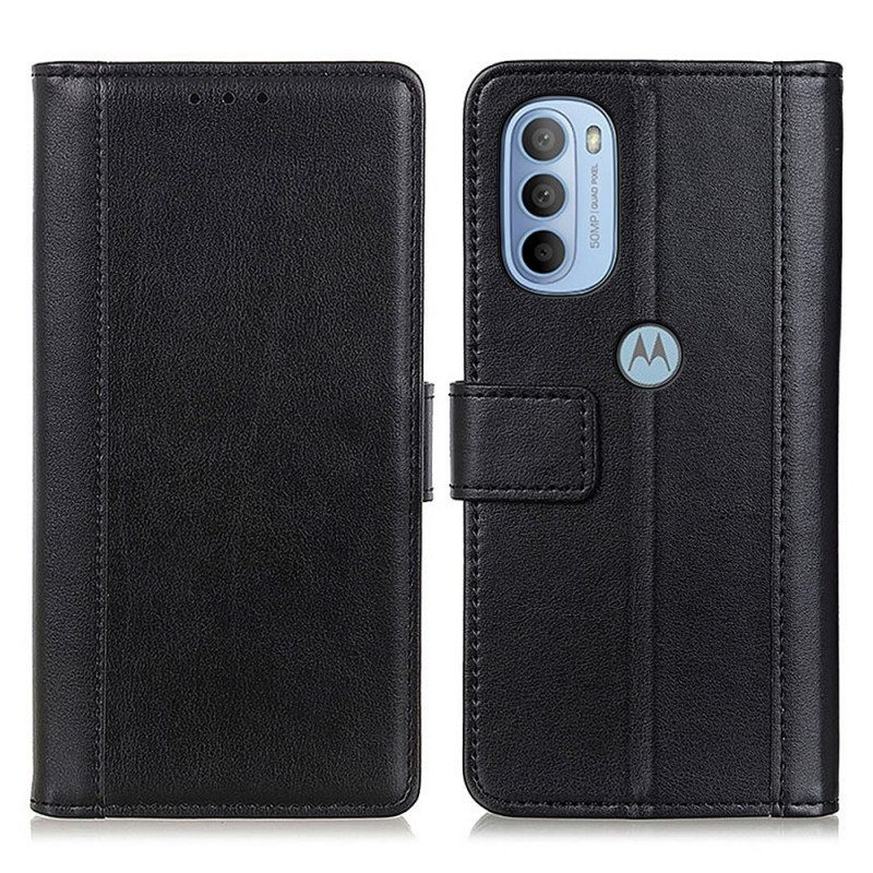 Folio Cover Moto G41 / G31 Versione Crosta Pelle