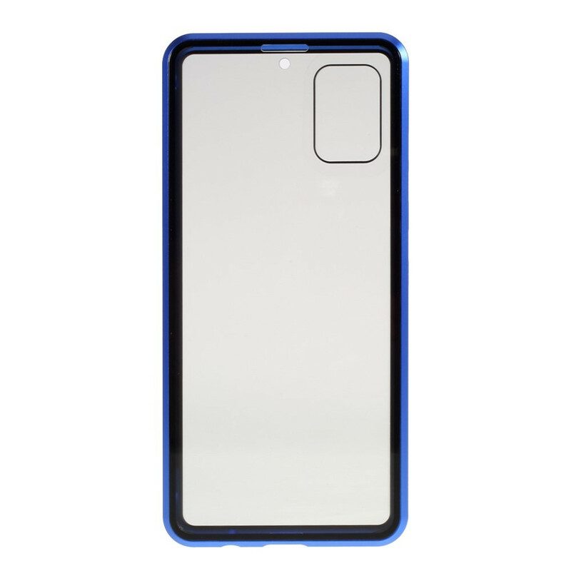 Cover Samsung Galaxy A51 Bordi In Metallo E Vetro Temperato