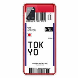 Cover Samsung Galaxy A51 Carta D'imbarco Per Tokyo