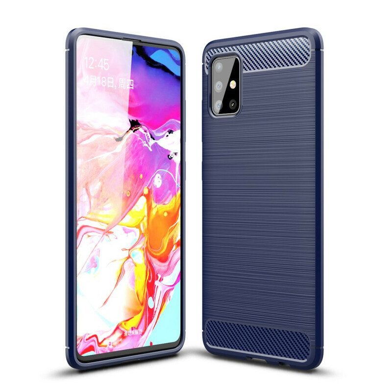 Cover Samsung Galaxy A51 Fibra Di Carbonio Spazzolata