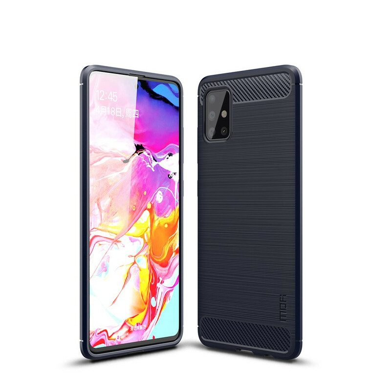 Cover Samsung Galaxy A51 Fibra Di Carbonio Spazzolata Mofi