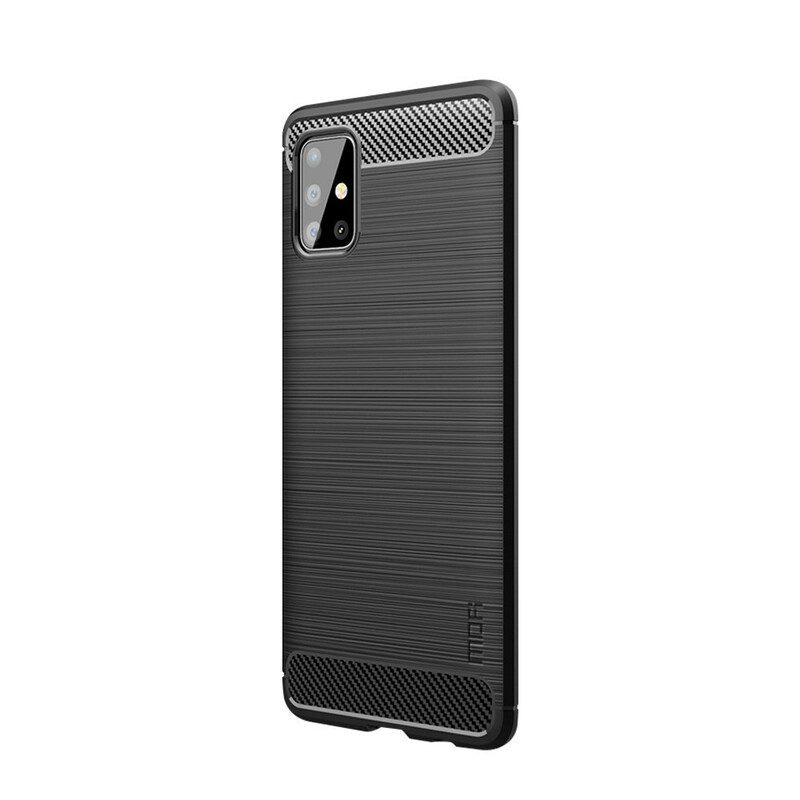 Cover Samsung Galaxy A51 Fibra Di Carbonio Spazzolata Mofi