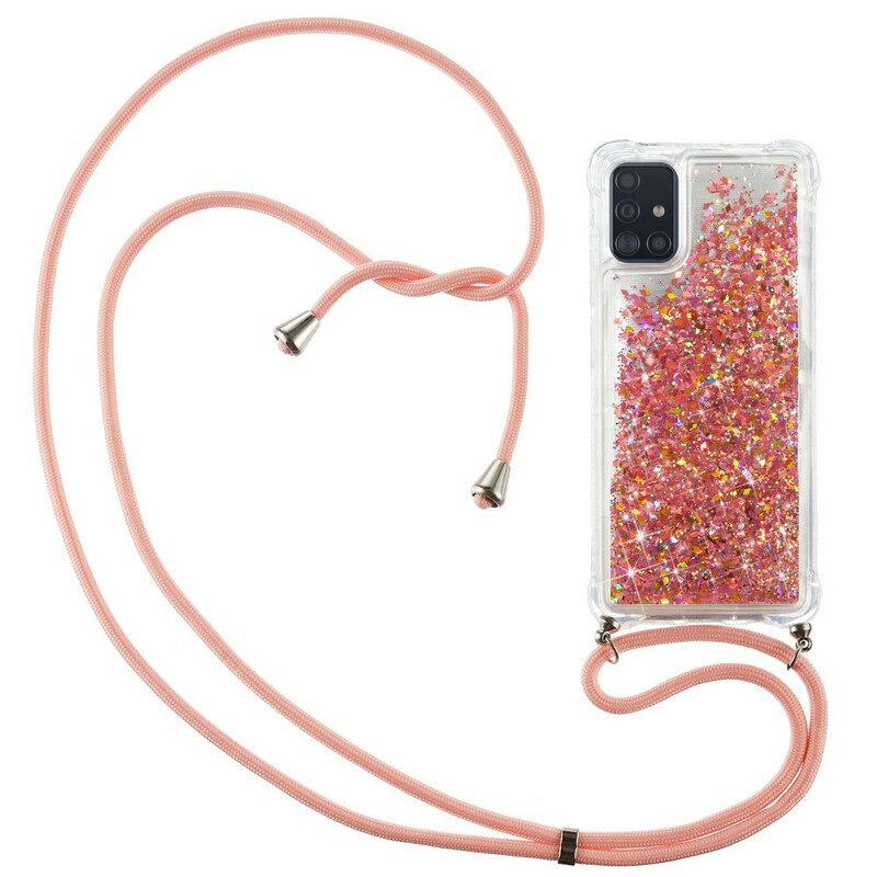 Cover Samsung Galaxy A51 Paillettes Con Coulisse