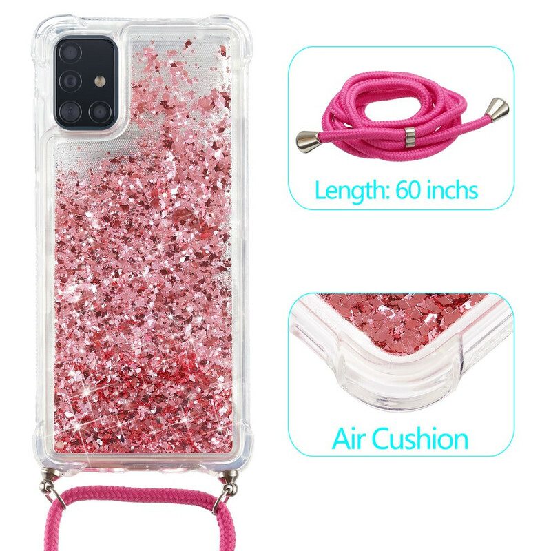 Cover Samsung Galaxy A51 Paillettes Con Coulisse