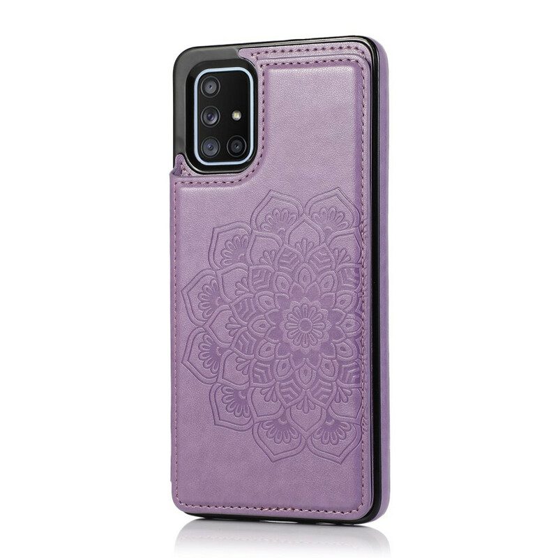 Cover Samsung Galaxy A51 Portacarte Con Stampa Mandala