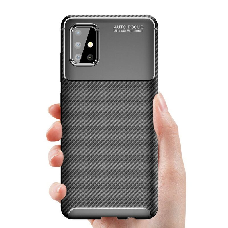 Cover Samsung Galaxy A51 Struttura Flessibile In Fibra Di Carbonio