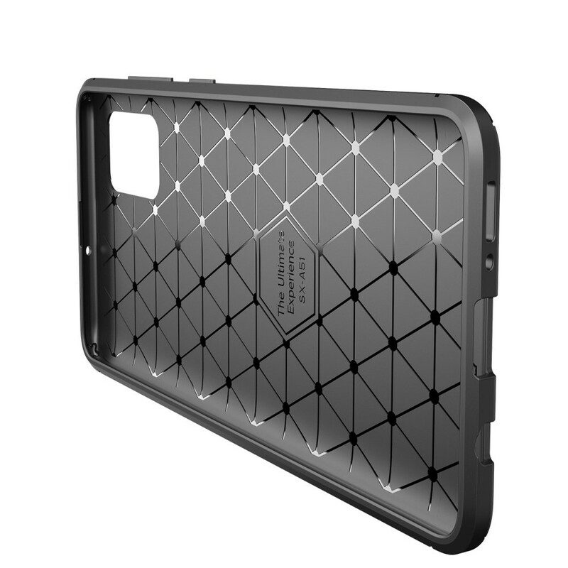 Cover Samsung Galaxy A51 Struttura Flessibile In Fibra Di Carbonio