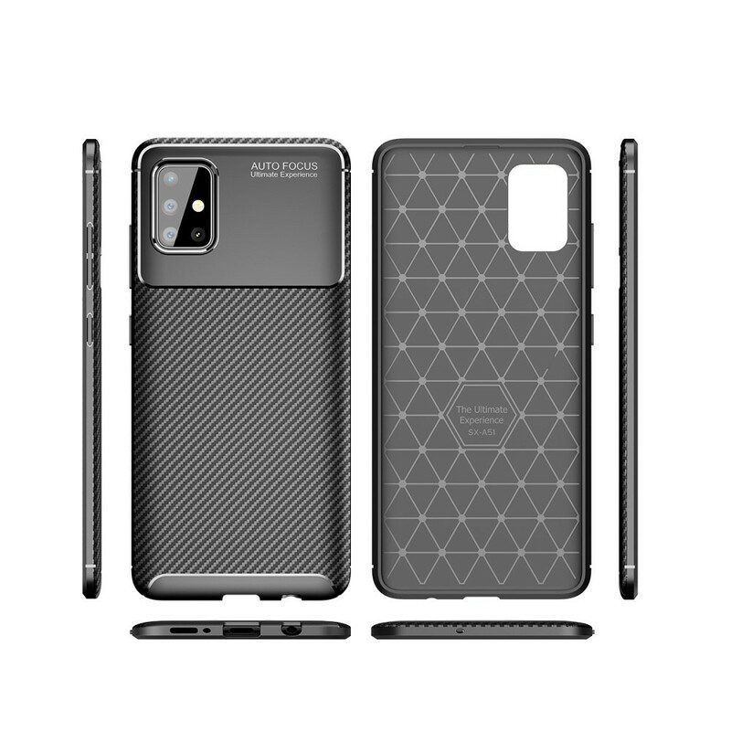 Cover Samsung Galaxy A51 Struttura Flessibile In Fibra Di Carbonio