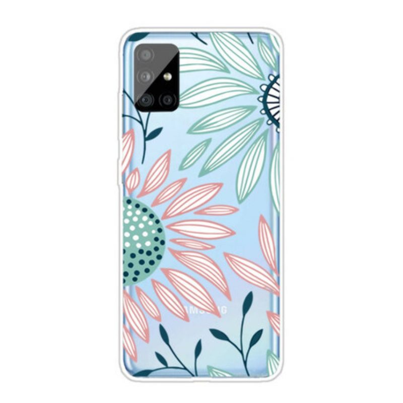 Cover Samsung Galaxy A51 Un Fiore Trasparente