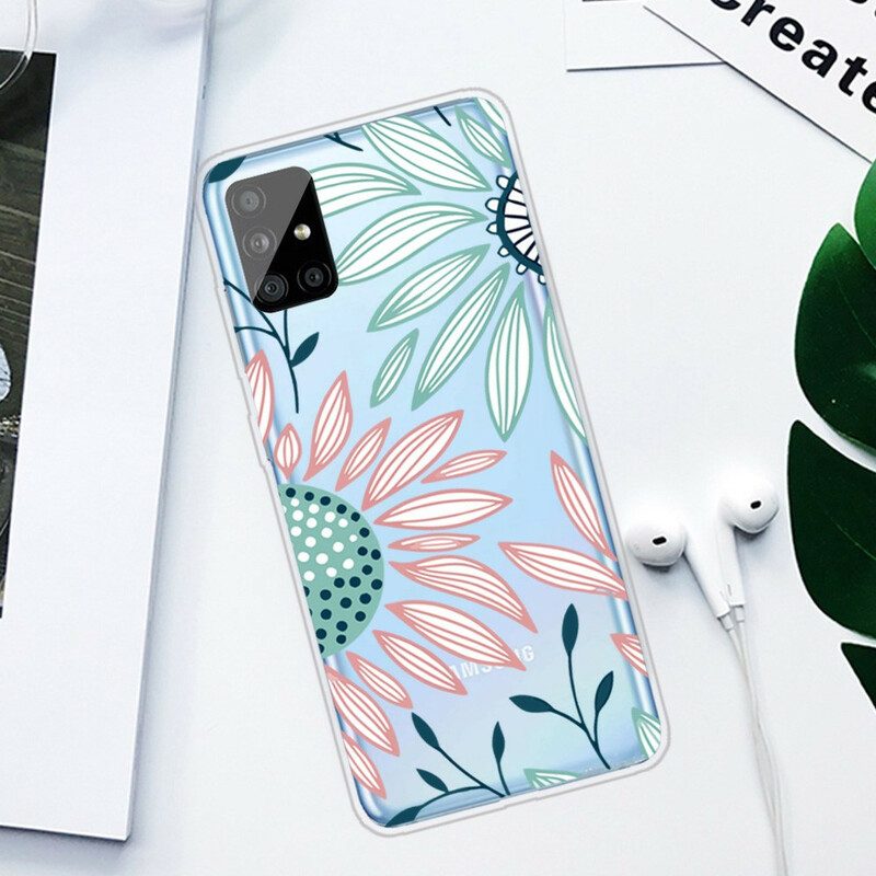 Cover Samsung Galaxy A51 Un Fiore Trasparente