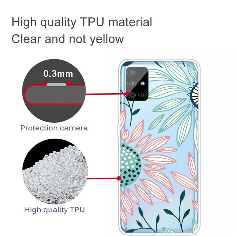 Cover Samsung Galaxy A51 Un Fiore Trasparente