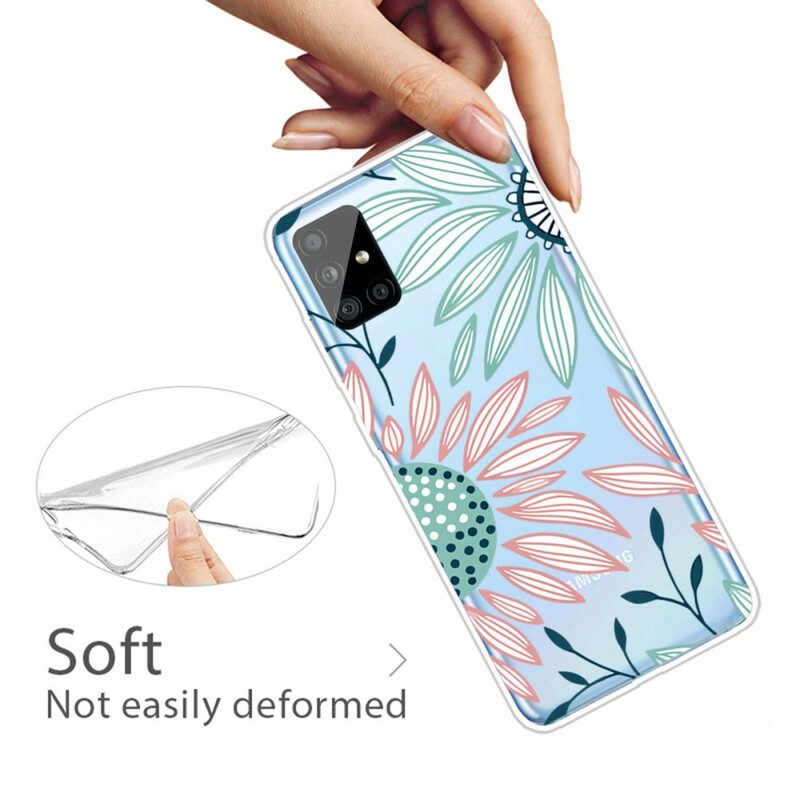 Cover Samsung Galaxy A51 Un Fiore Trasparente