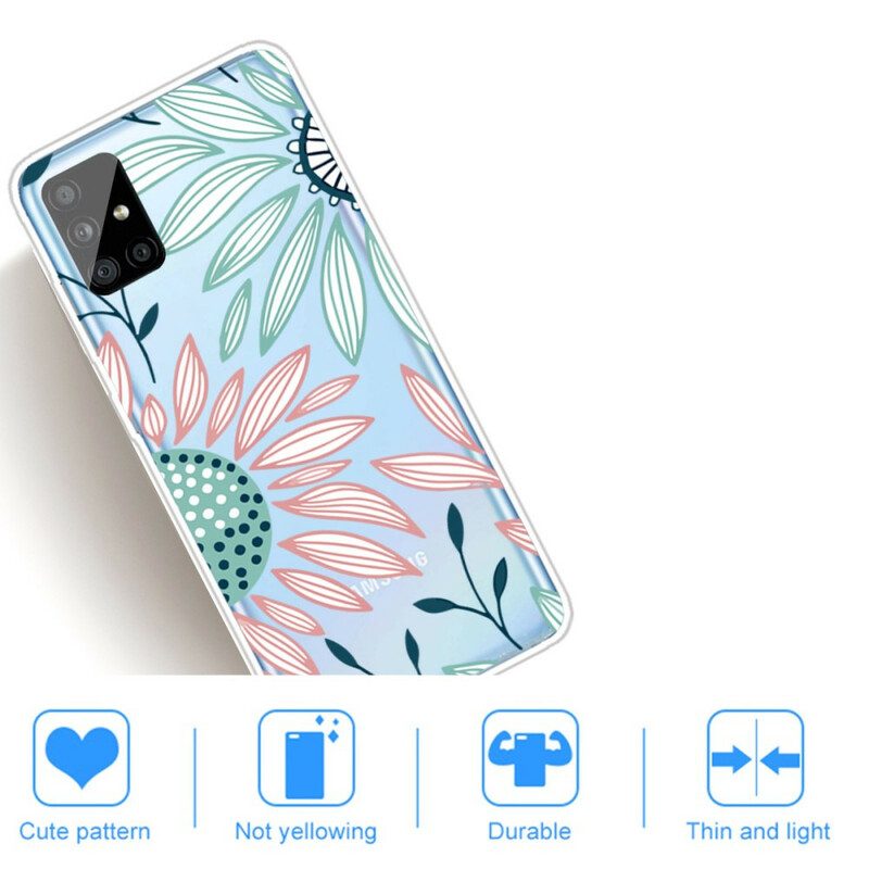 Cover Samsung Galaxy A51 Un Fiore Trasparente