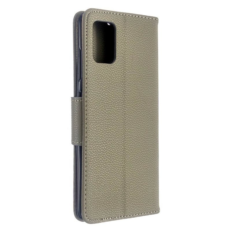 Custodia A Portafoglio Samsung Galaxy A51 Folio Cover Litchi Rabat Obliquo