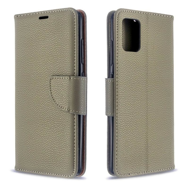 Custodia A Portafoglio Samsung Galaxy A51 Folio Cover Litchi Rabat Obliquo