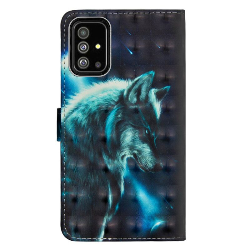 Custodia A Portafoglio Samsung Galaxy A51 Lupo Maestoso