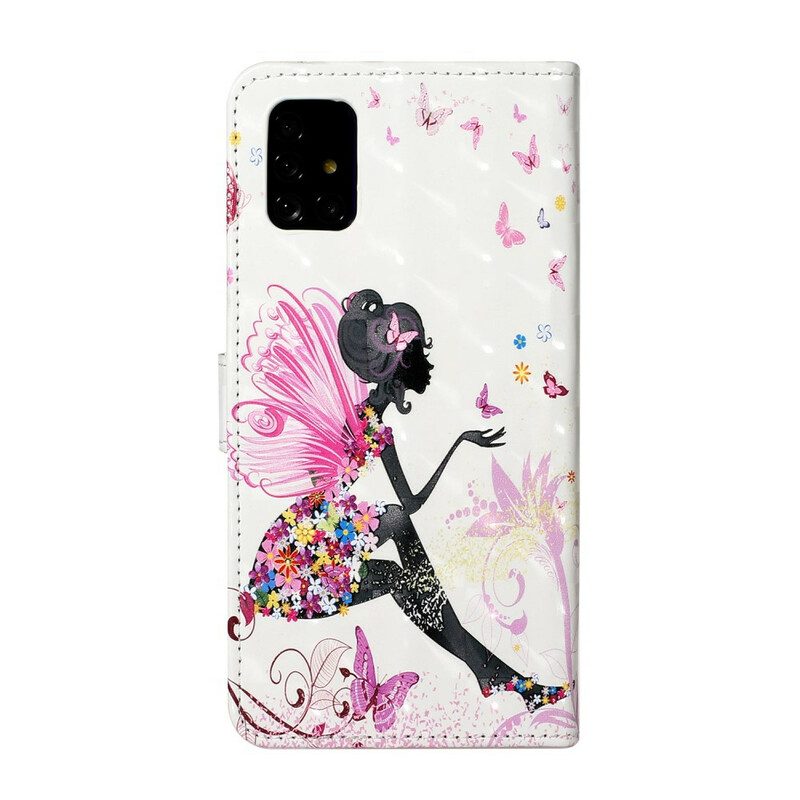 Custodia in pelle Samsung Galaxy A51 Fata Magica