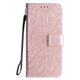 Custodia in pelle Samsung Galaxy A51 Fiore Del Sole