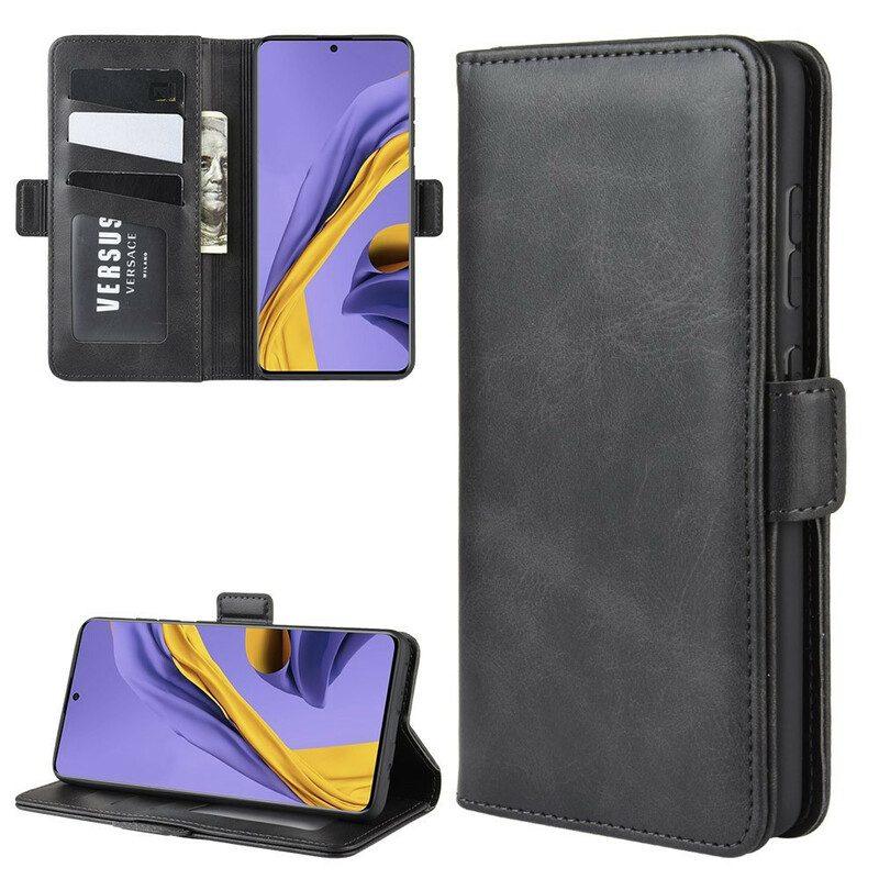 Custodia in pelle Samsung Galaxy A51 Folio Cover Doppio Lembo