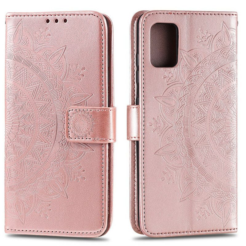 Custodia in pelle Samsung Galaxy A51 Mandala Del Sole