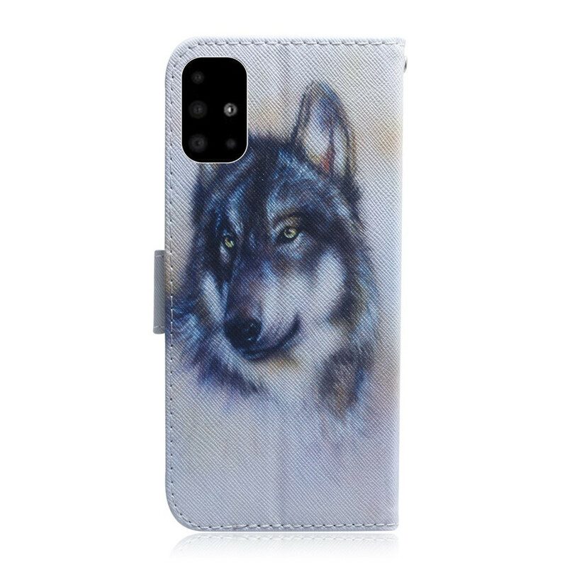 Custodia in pelle Samsung Galaxy A51 Sguardo Canino