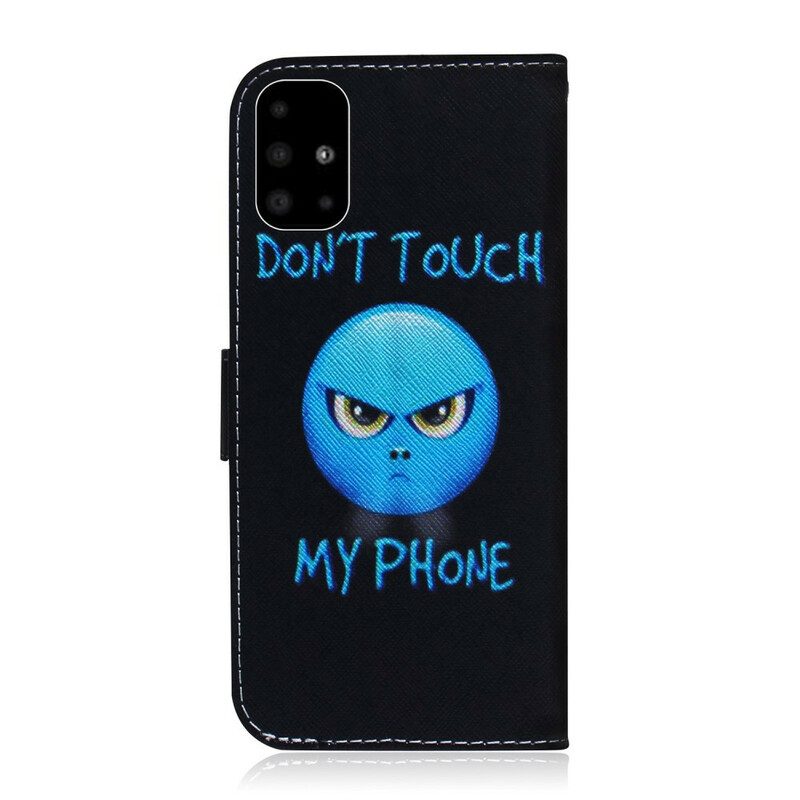 Custodia in pelle Samsung Galaxy A51 Telefono Emoji