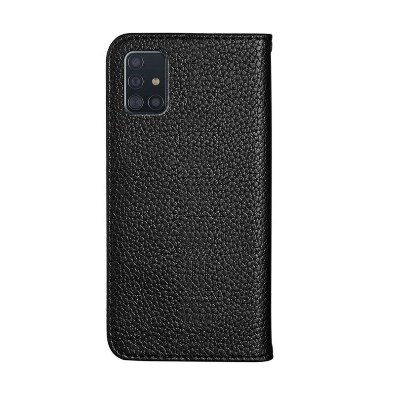 Folio Cover Samsung Galaxy A51 Custodia in pelle Ecopelle Litchi Ultra Chic