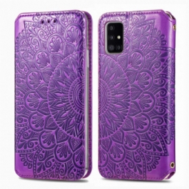 Folio Cover Samsung Galaxy A51 Custodia in pelle Mandala