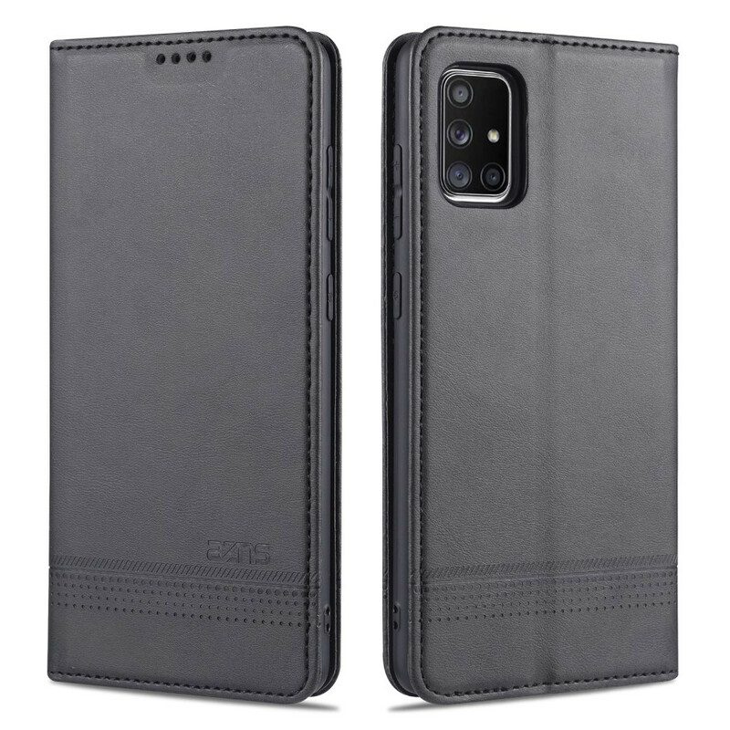 Folio Cover Samsung Galaxy A51 Custodia in pelle Stile In Pelle Azns