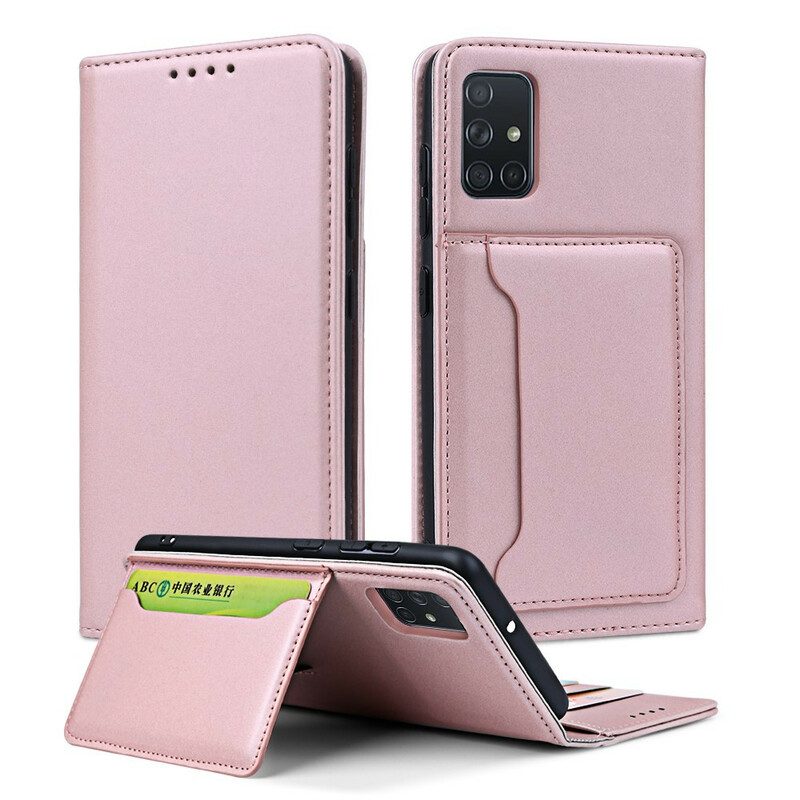 Folio Cover Samsung Galaxy A51 Custodia in pelle Supporto Per Portacarte