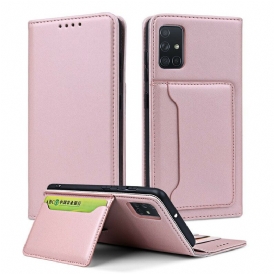 Folio Cover Samsung Galaxy A51 Custodia in pelle Supporto Per Portacarte